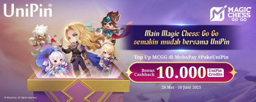 Magic Chess: Go Go telah Hadir! Top Up di MobaPay & Raih Cashback 10.000 UniPin Credits